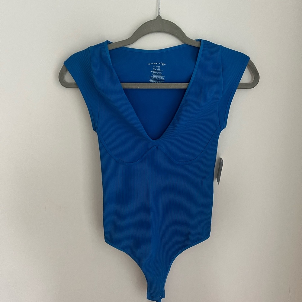 NWT Free People Blue Bodysuit